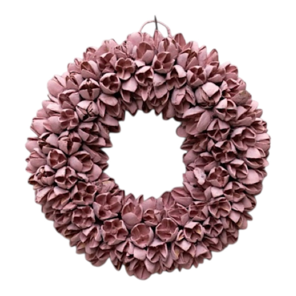 Kranz/ Bakuli-Schoten, Clay Pink - 30 cm