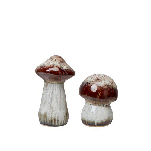 Pilze Keramik, Svampar Beige meliert - Setpreis