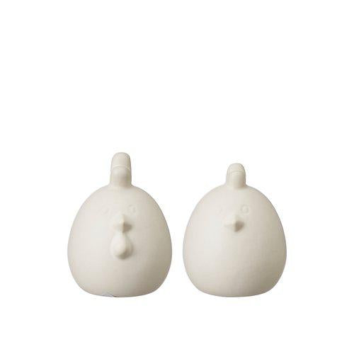 Hahn/ Henne, offwhite - 7 cm