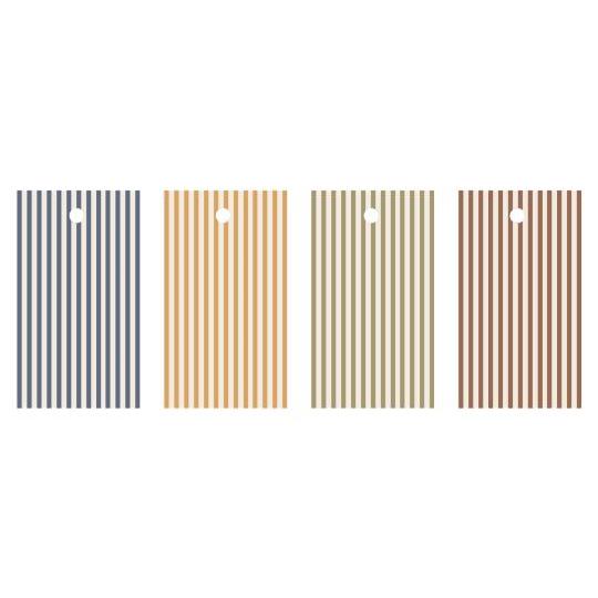 Geschenkanhänger Streifen, 8er Set - Papier