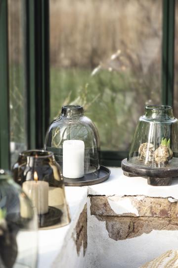 Kerzentablett/ Tablett/ Untersetzer mit Kante, Zink - Ø: 15,7 cm