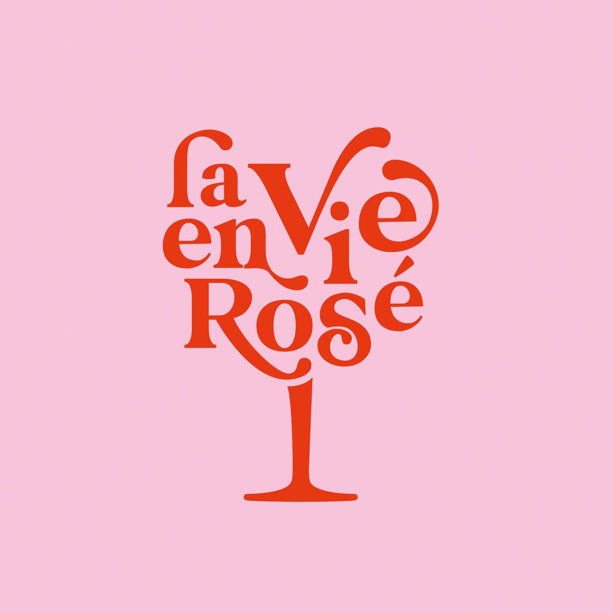 Serviette/ Papierserviette "La vie en rosé" - 20 Stück