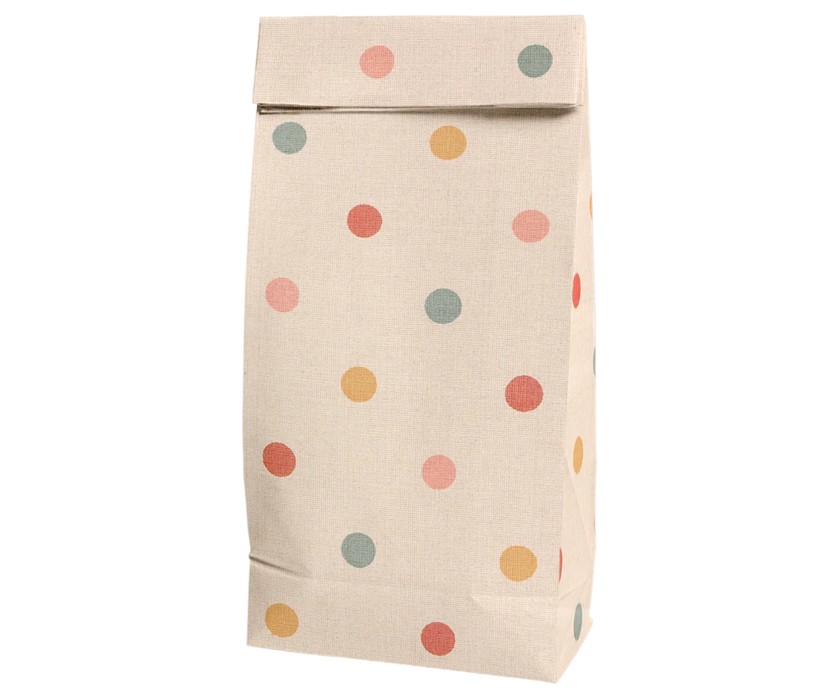 Geschenktüte/ Papiertüte, Punkte bunt - klein