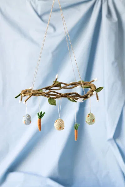 Mini Filz-Karotten/ Filz-Anhänger - 5er Set