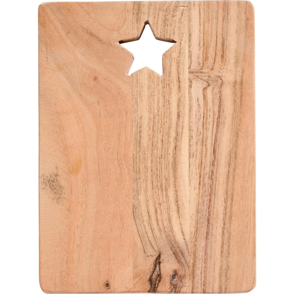 Schneidebrett mit ausgeschnittenem Stern Akazienholz - 20 cm