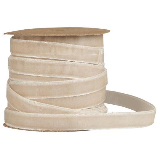 Geschenkband/ Samtband/ Veloursband beige - 10 m