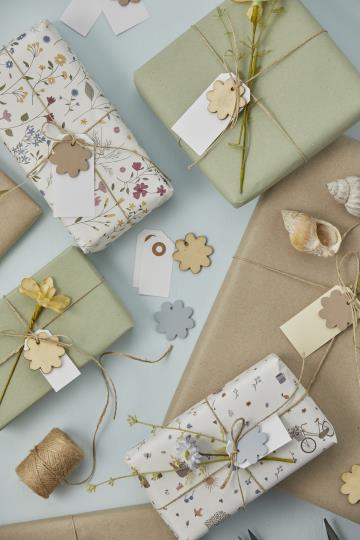 Geschenkanhänger/ Anhänger neutral Papier, weiß - 10er Set