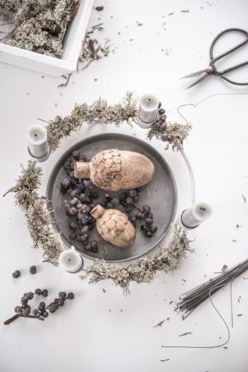 Kerzentablett/ Tablett/ Untersetzer mit Kante, Zink - Ø: 15,7 cm