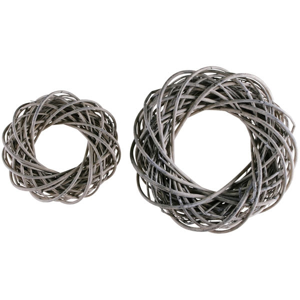 Kranz Willow, grey - mittel 15 cm