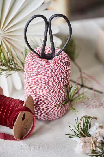 XL Rolle Garn rot/weiss 400 m - Geschenkband