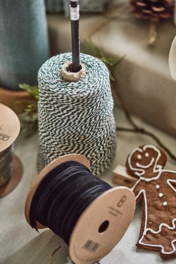 Geschenkband/ Samtband/ Veloursband, schwarz - 10 m