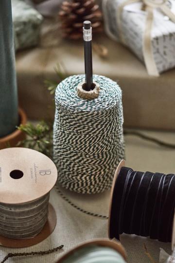 Geschenkband/ Samtband/ Veloursband, schwarz - 10 m