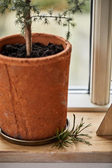 Kerzentablett/ Tablett/ Untersetzer mit Kante, Messingfarben - Ø: 15,7 cm