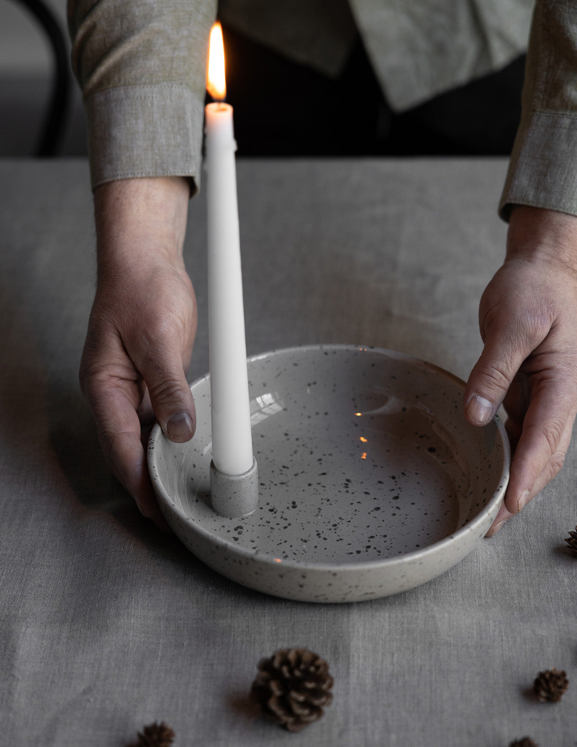 Kerzenhalter Lidatorp Größe L, Natur - lasiert