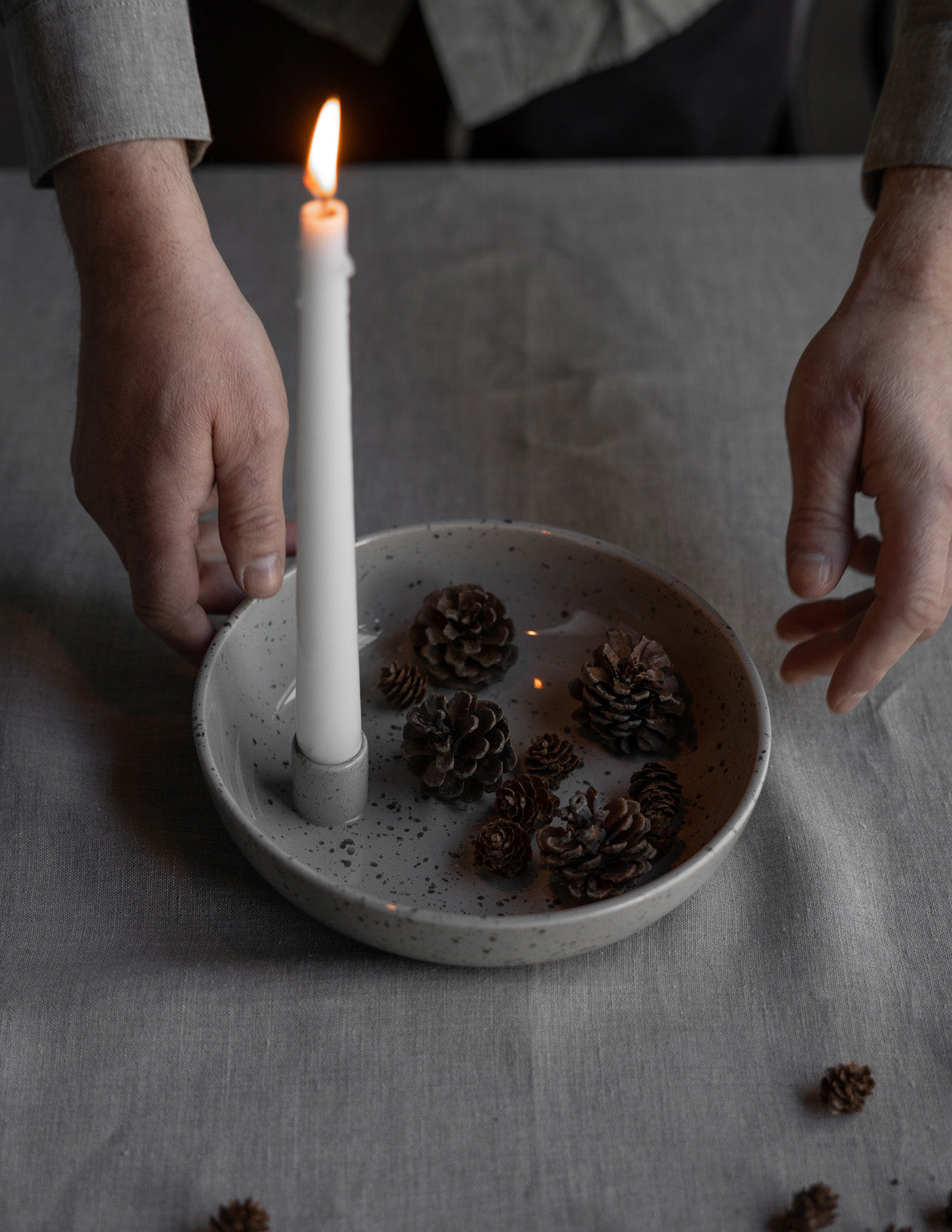 Kerzenhalter Lidatorp Größe L, Natur - lasiert