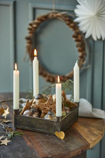 Herz Anhänger Messing - Weihnachtsschmuck zum hängen, 4,5 cm