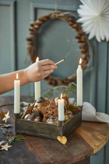 Herz Anhänger Messing - Weihnachtsschmuck zum hängen, 4,5 cm