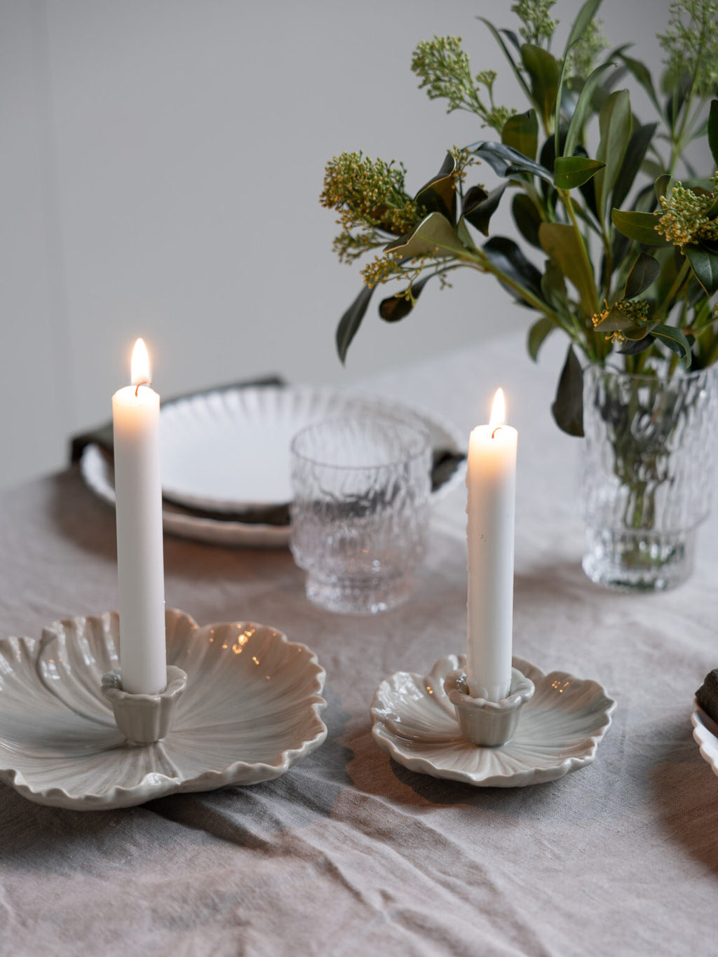 Kerzenhalter Botanik beige - small