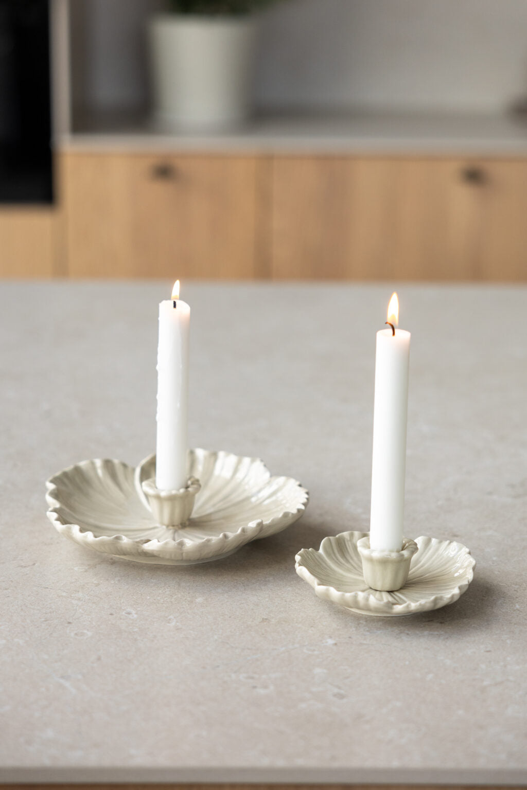 Kerzenhalter Botanik beige - small