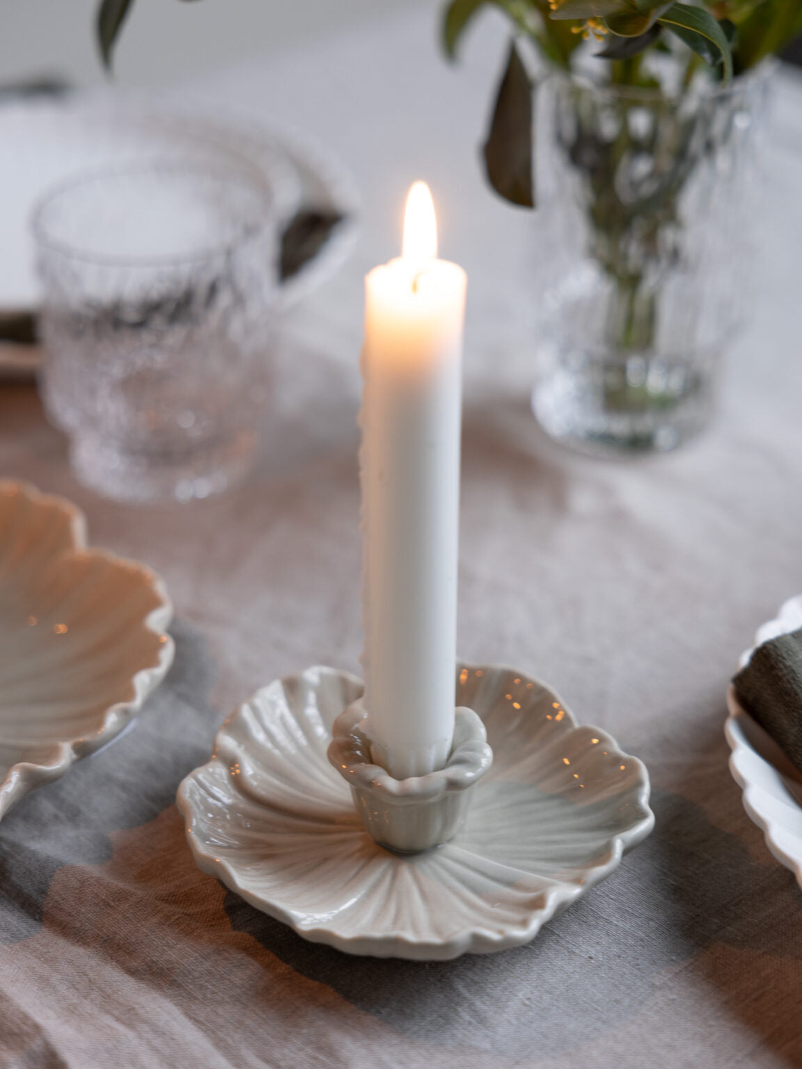 Kerzenhalter Botanik beige - small