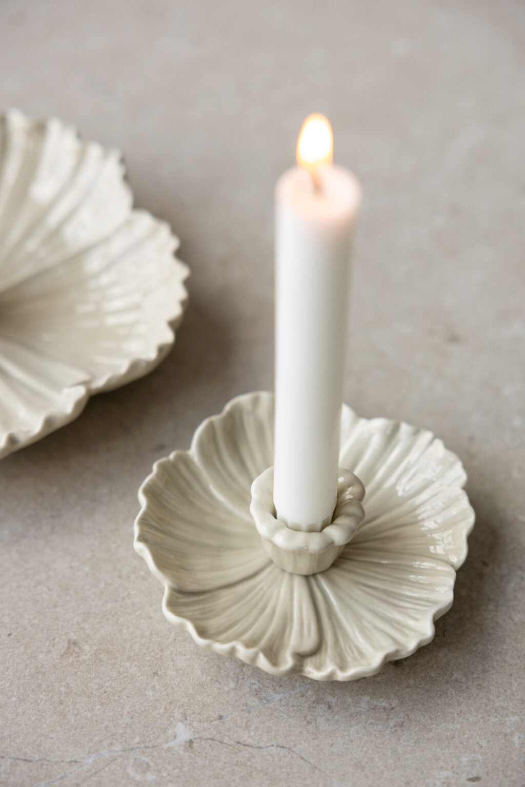 Kerzenhalter Botanik beige - small