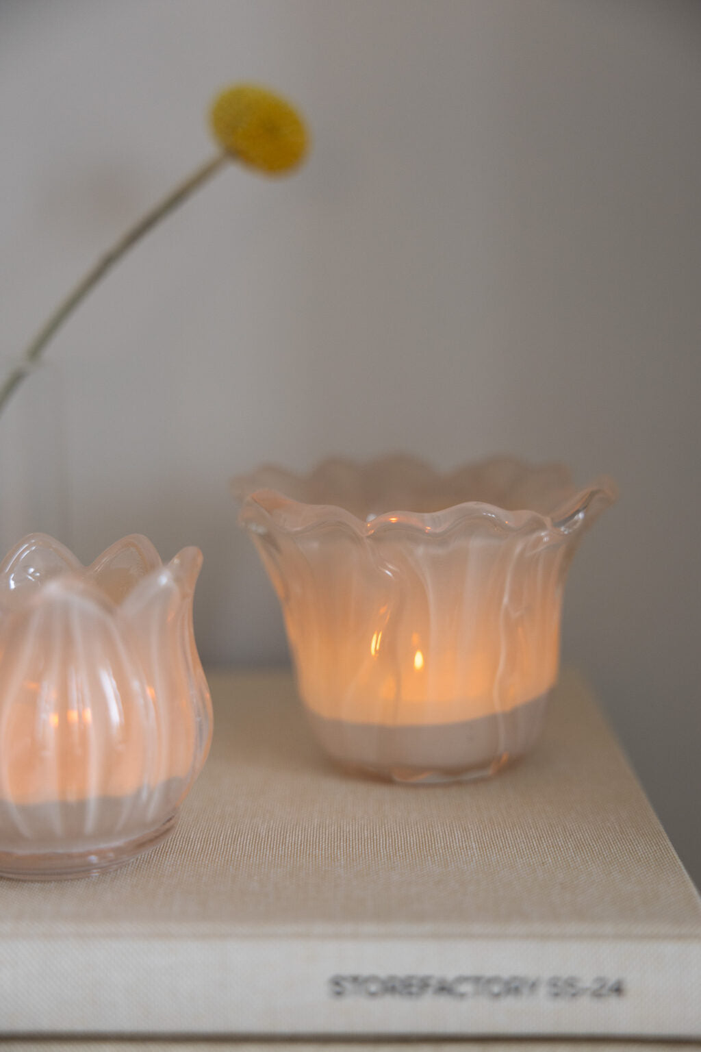 Windlicht/ Teelichthalter Ljunga - beige