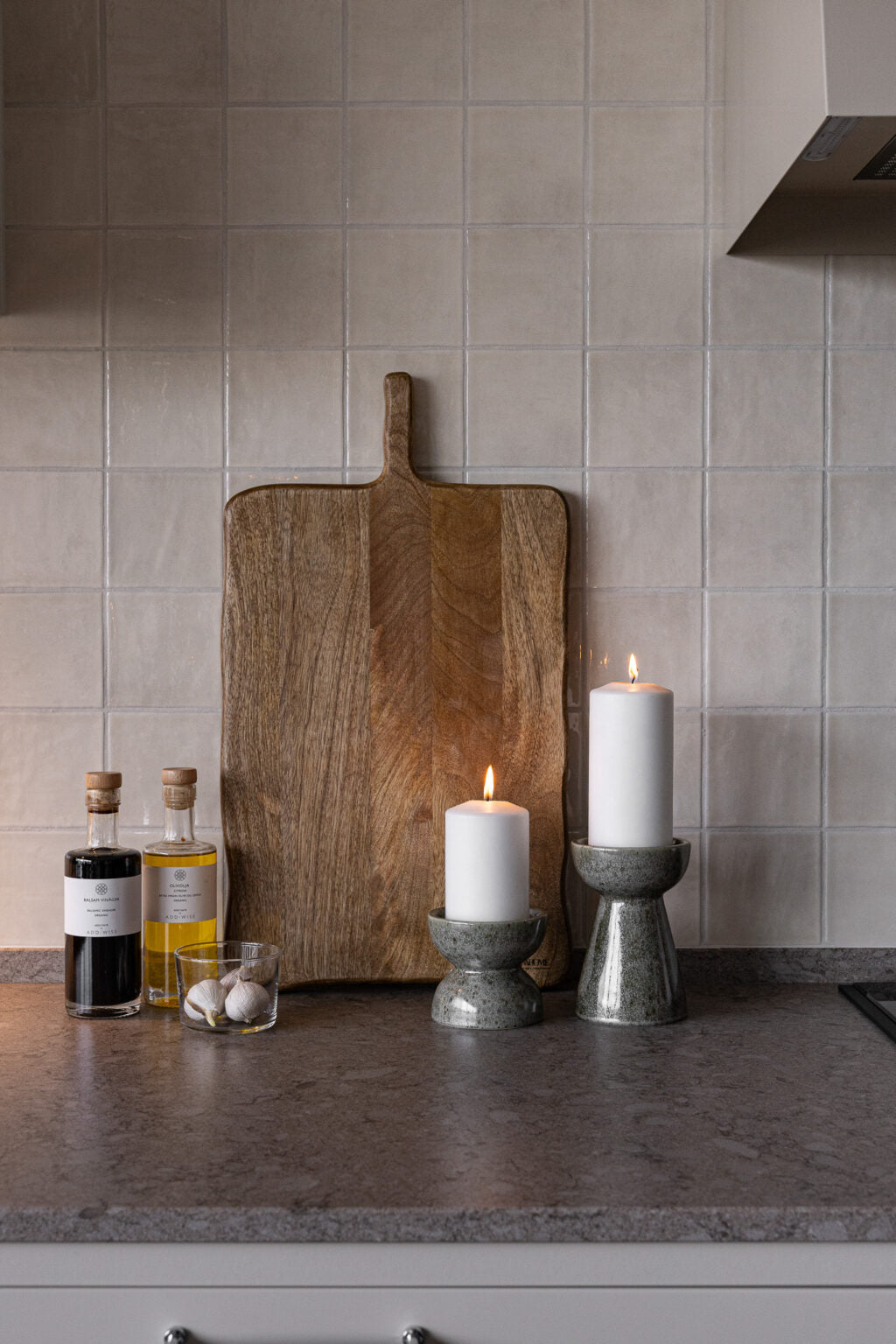 Kerzenhalter für Stumpenkerzen, Högalid - low green