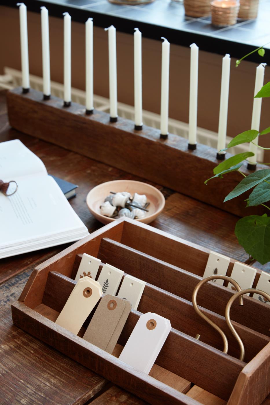 Display/ Holzkiste  mit 4 Fächern UNIKA Shaker