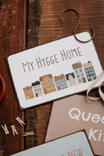 Metallschild My Hygge Home
