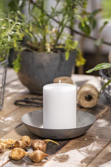 Kerzentablett/ Untersetzer konischer Innenboden, Ø: 7,5 cm - Zink