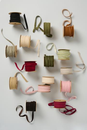 Geschenkband/ Samtband/ Veloursband, schwarz - 10 m