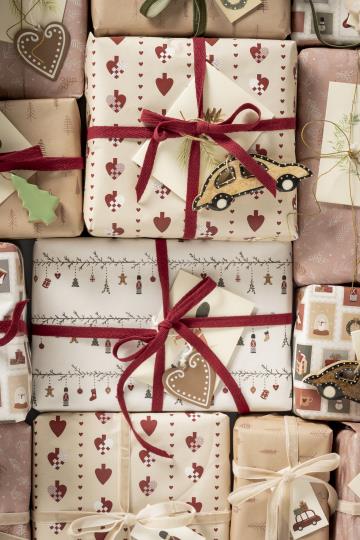 Geschenkband/ Samtband/ Veloursband beige - 10 m