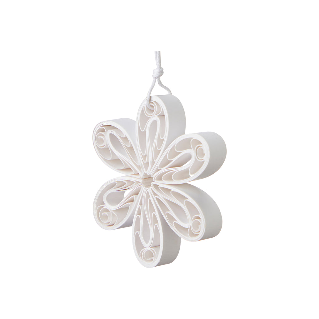 2 tlg. Set Anhänger Blume und Schmetterling, Papier - weiß