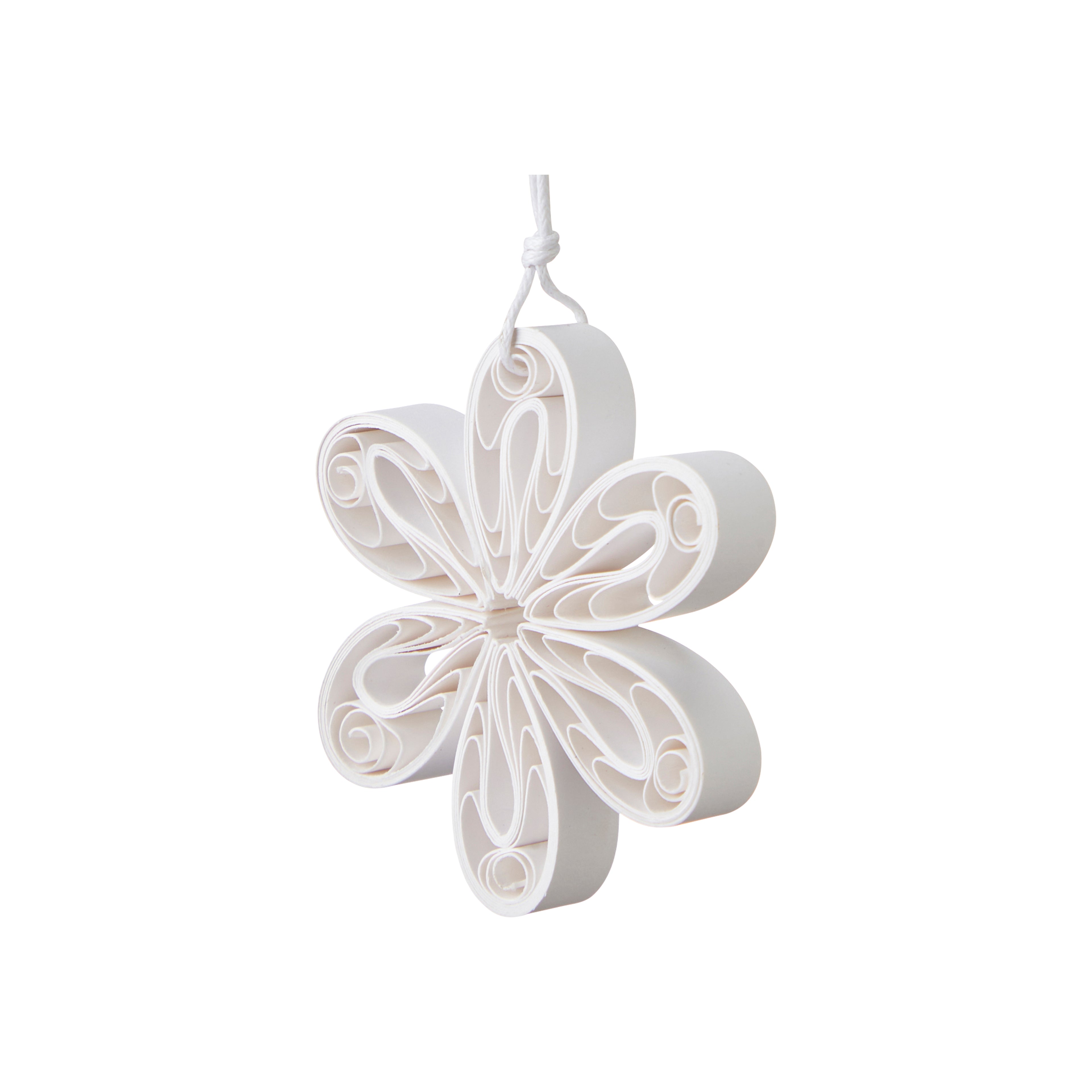 2 tlg. Set Anhänger Blume und Schmetterling, Papier - weiß