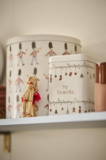 Plätzchendose/ Gebäckdose My Favourite mit Girlande My Nostalgic Christmas viereckig