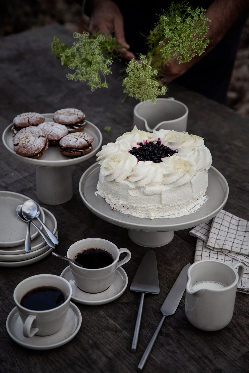 Tortenplatte, Porzellan 20cm - Sand