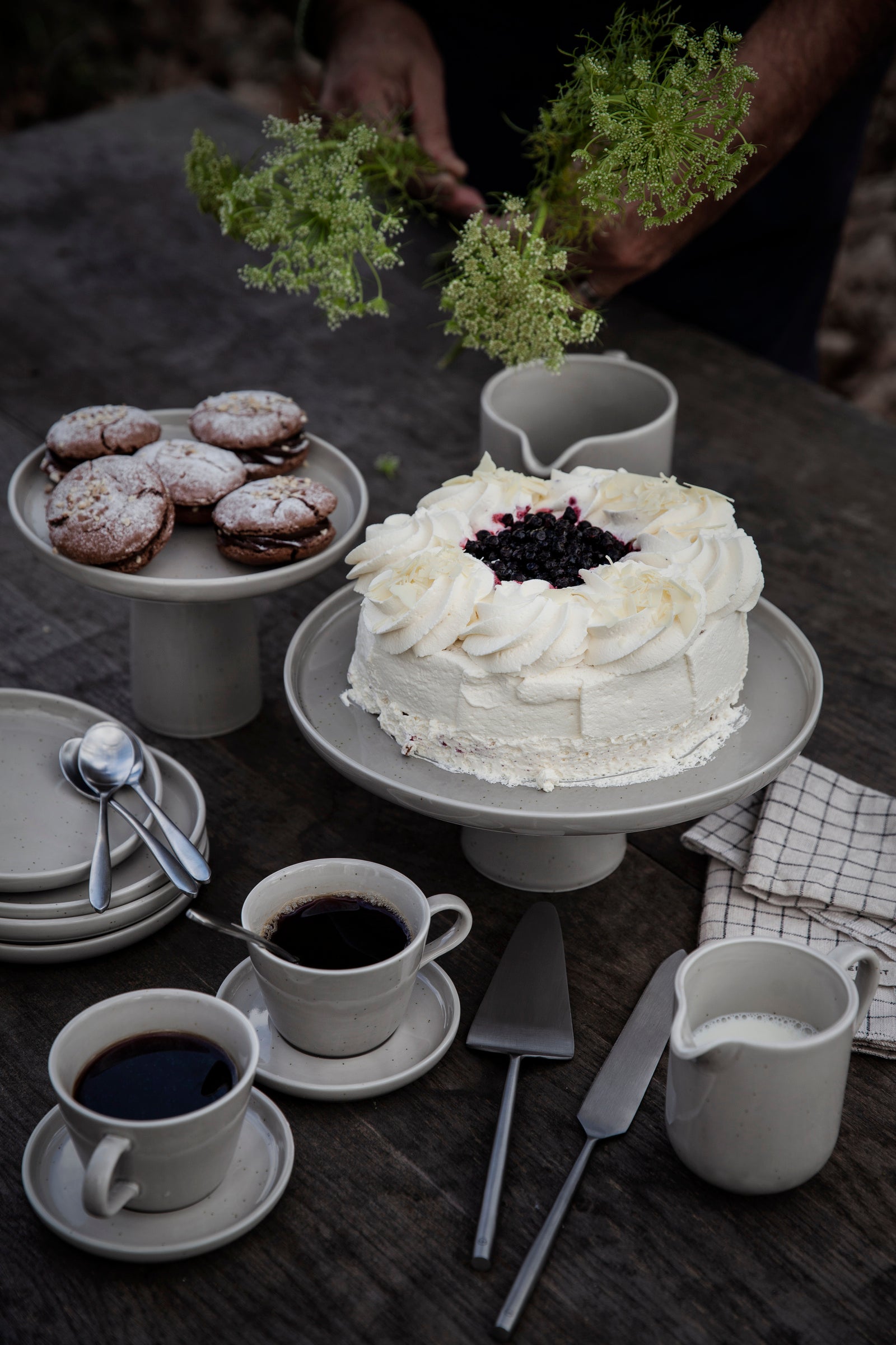 Tortenplatte, Porzellan 20cm - Sand