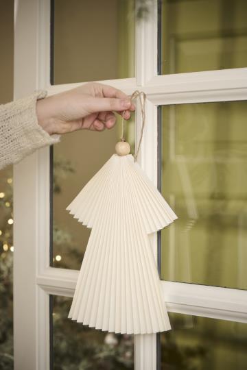 Engel Stella/ Papierengel zum Hängen, weiß - 30,5 cm