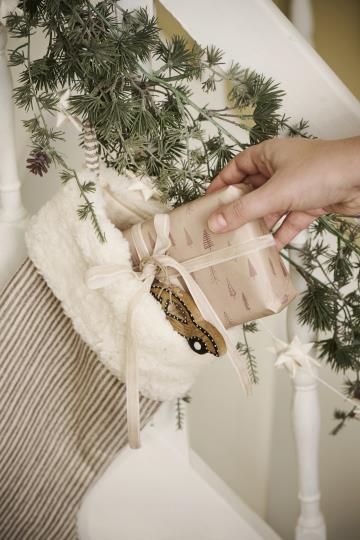 Geschenkband/ Samtband/ Veloursband beige - 10 m