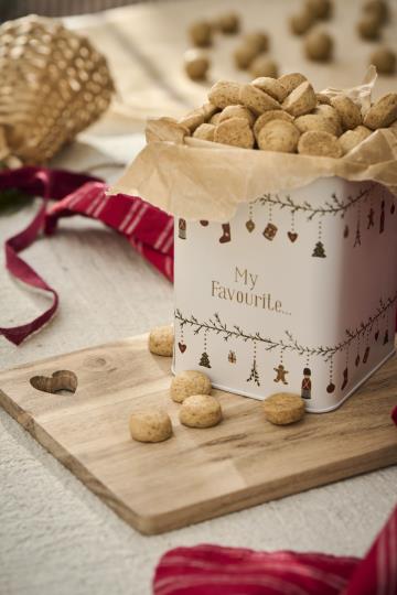 Plätzchendose/ Gebäckdose My Favourite mit Girlande My Nostalgic Christmas viereckig