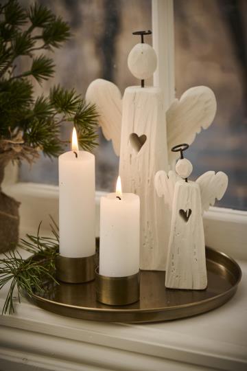 Engel Lucia stehend, weiß 14cm - klein