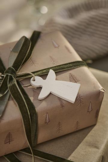 Geschenkanhänger/ Anhänger Engel, Holz - weiß oder naturfarben