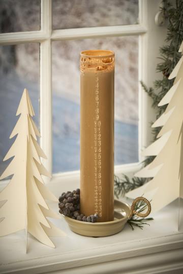 Kerzenhalter für Stumpenkerze mit Henkel Bambusgeflecht - Ø:8,5 cm