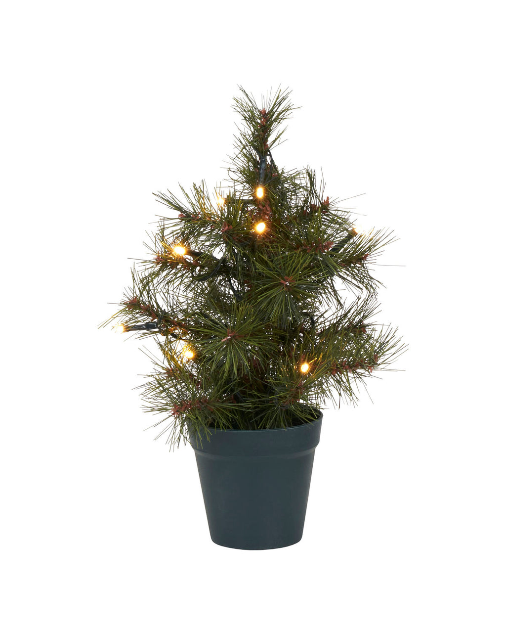 Weihnachtsbaum mit LED-Lichtern, HDPinus, Natur - 30 cm