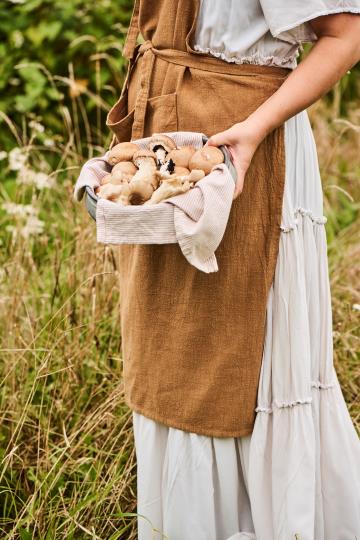 Geschirrtuch Liva mit dünnen malva Streifen