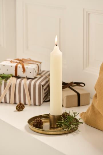 Kerzenhalter, magnetisch für Stabkerzen D: 3,8 cm - Messingfarben