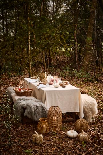 Kürbis/ Dekokürbis Stoff, naturfarbiger Canvas - 20 cm