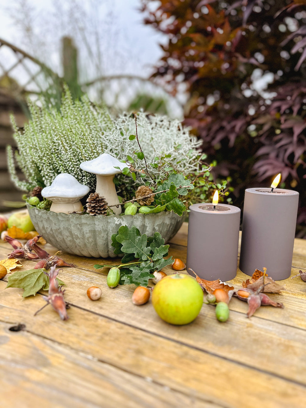 Mokka LED Outdoorkerze/  Stumpenkerze Deluxe Homeart - Ø7,5 X H 10 cm