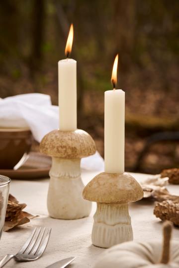 Pilz Kerzenhalter für Stabkerze 2,2 cm, Pilzform - 10,7 cm