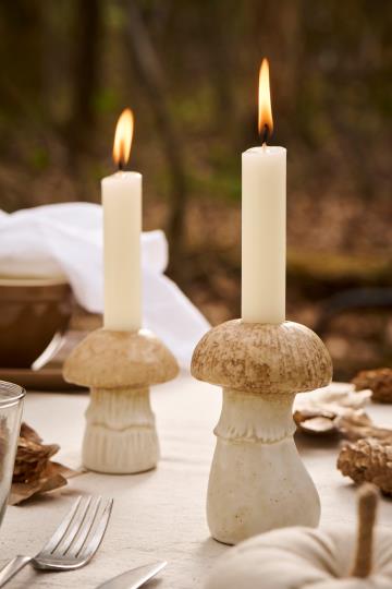 Pilz Kerzenhalter für Stabkerze 2,2 cm, Pilzform - 10,7 cm